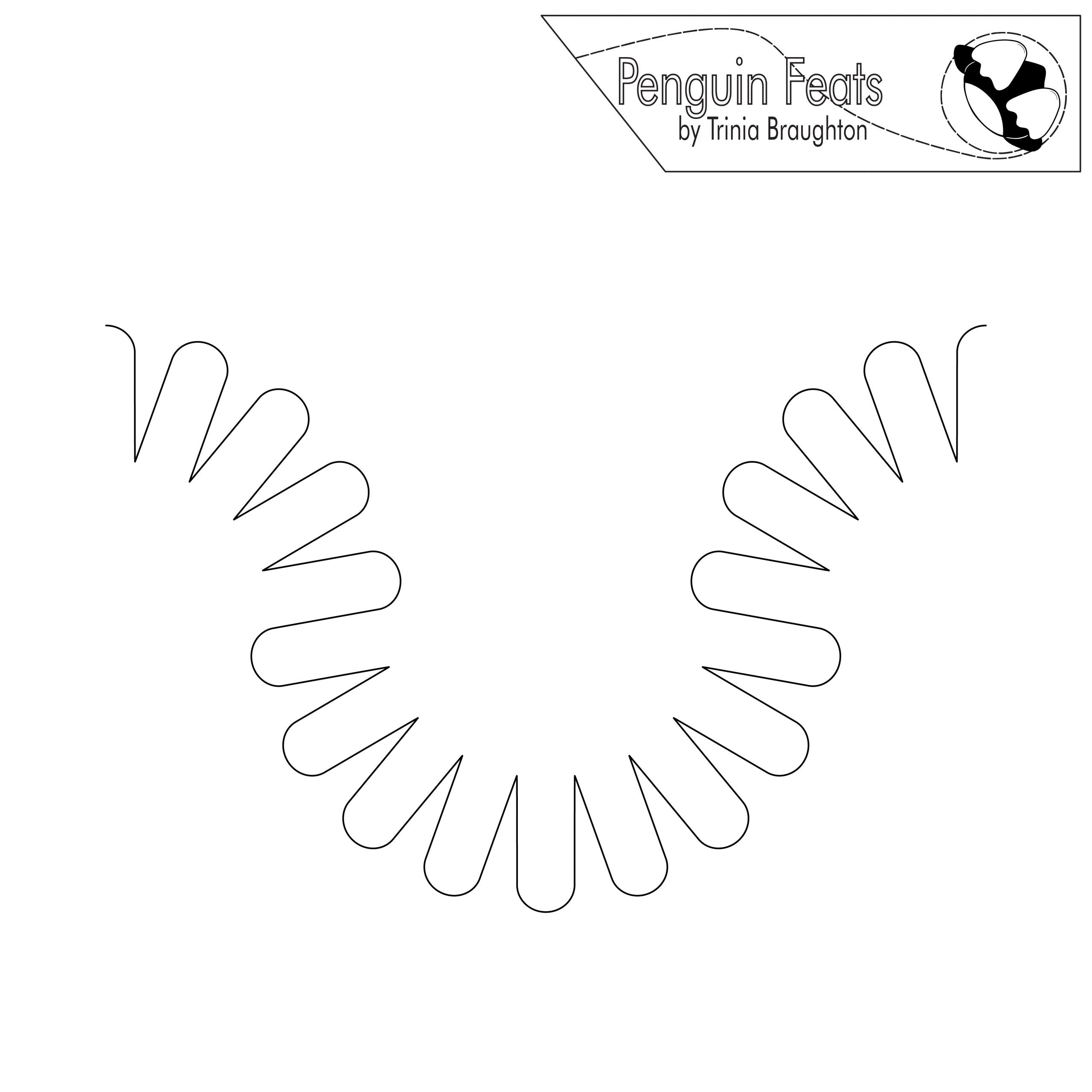 Outline of a sea anemone with 'Penguin Feats' logo at the top.
