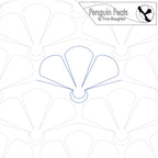 Outline of a floral shape with 'Penguin Feats' branding at the top.