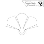 Outline of a fan-shaped object with 'Penguin Feats' branding at the top.