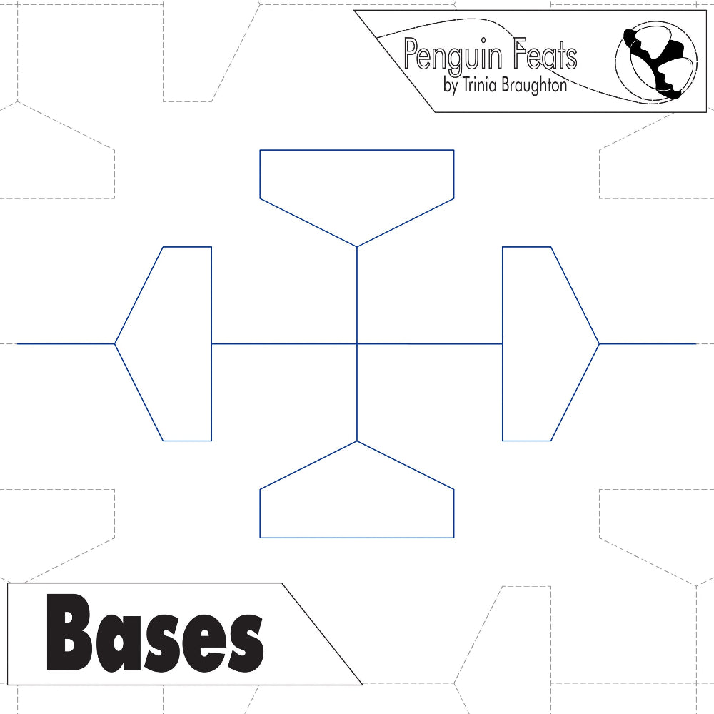 Continuous line design of bases with 'Penguin Feats' branding at the top.