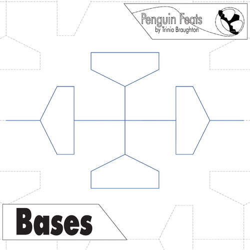 Continuous line design of bases with 'Penguin Feats' branding at the top.