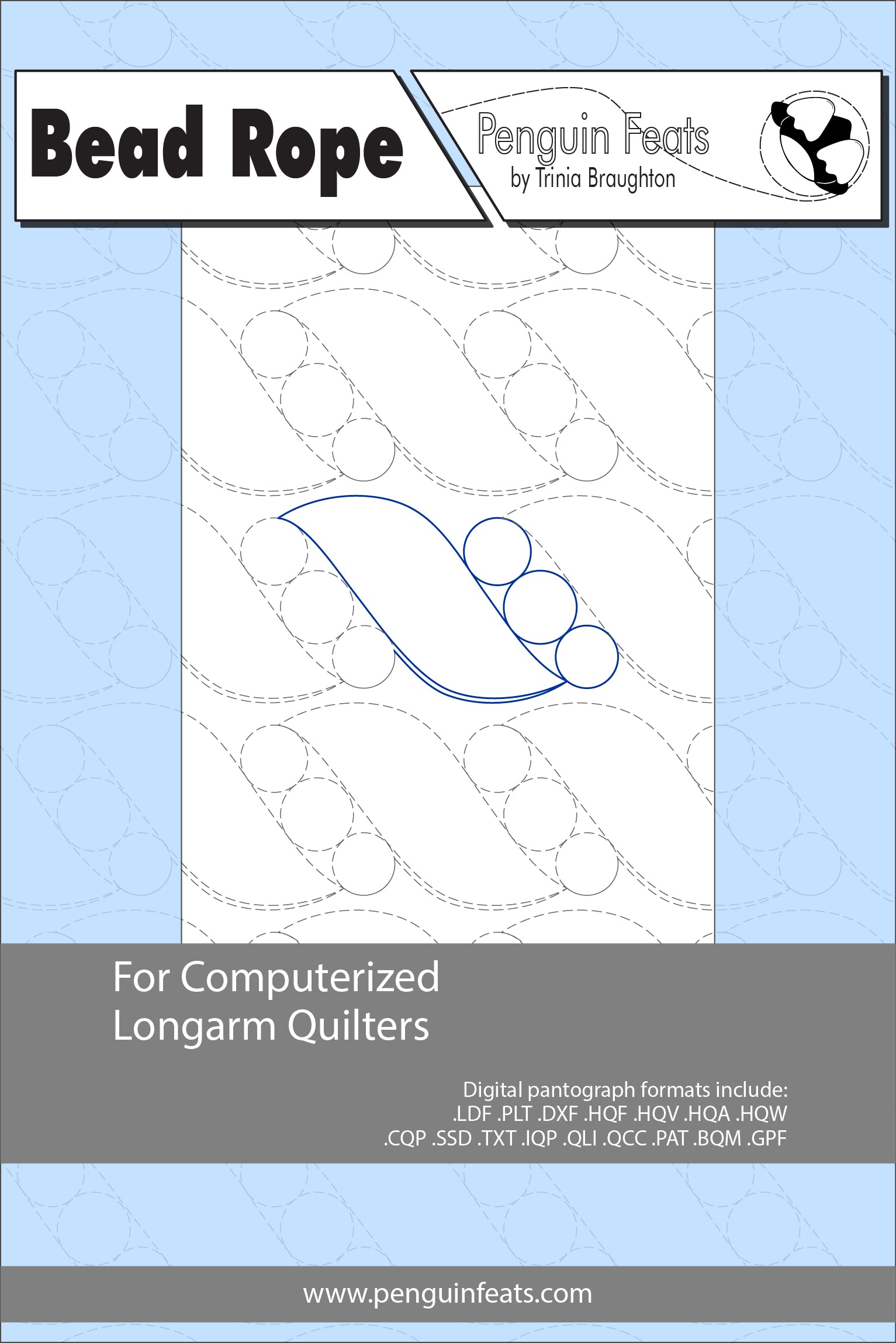 Bead Rope Digital Quilting Design
