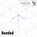 Design of a beaded pattern with 'Penguin Feats' branding at the top.