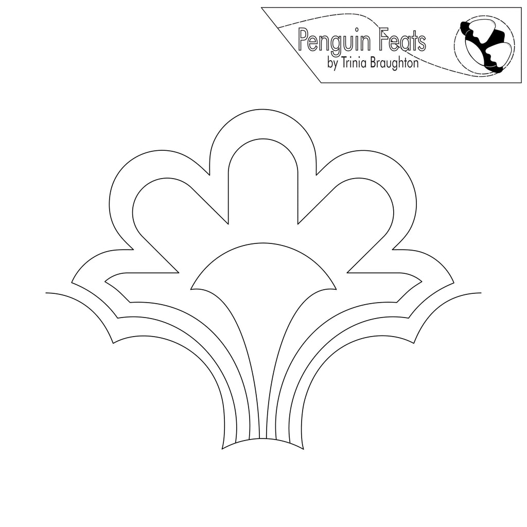 Black and white decorative design with 'Penguin Feats' branding at the top.