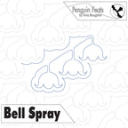 Outline of a bell spray design with 'Penguin Feats' branding at the top.