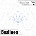 Continuous line design of crown like loops and 'Boslinea' branding on a white background.
