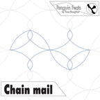 Continuous line chain mail design with 'Penguin Feats' branding at the top.
