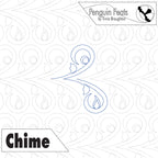 Design with 'Penguin Feats' branding  'Chime' text on a white background