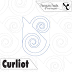 Design for a product named 'Curliot' with a stylized penguin logo on a white background.