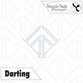 Design with geometric shapes and text on a white background