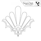 Black and white decorative design with 'Penguin Feats' logo at the top.