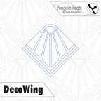 Quilting pattern with 'DecoWing' design and 'Penguin Feats' branding.