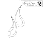 Outline of stylized water drops with 'Penguin Feats' logo above on a white background