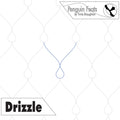 Text 'Drizzle' on a white background with a black outline of a penguin.