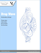 Drop Wave Digital Embroidery Design