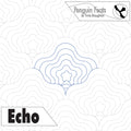Quilting pantograph pattern named 'Echo' by Trinia Braughton with a logo in the corner.