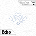 Quilting pantograph pattern named 'Echo' by Trinia Braughton with a logo in the corner.