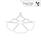 Black and white line drawing of a flower with 'Penguin Feats by Trinia Braughton' logo above.
