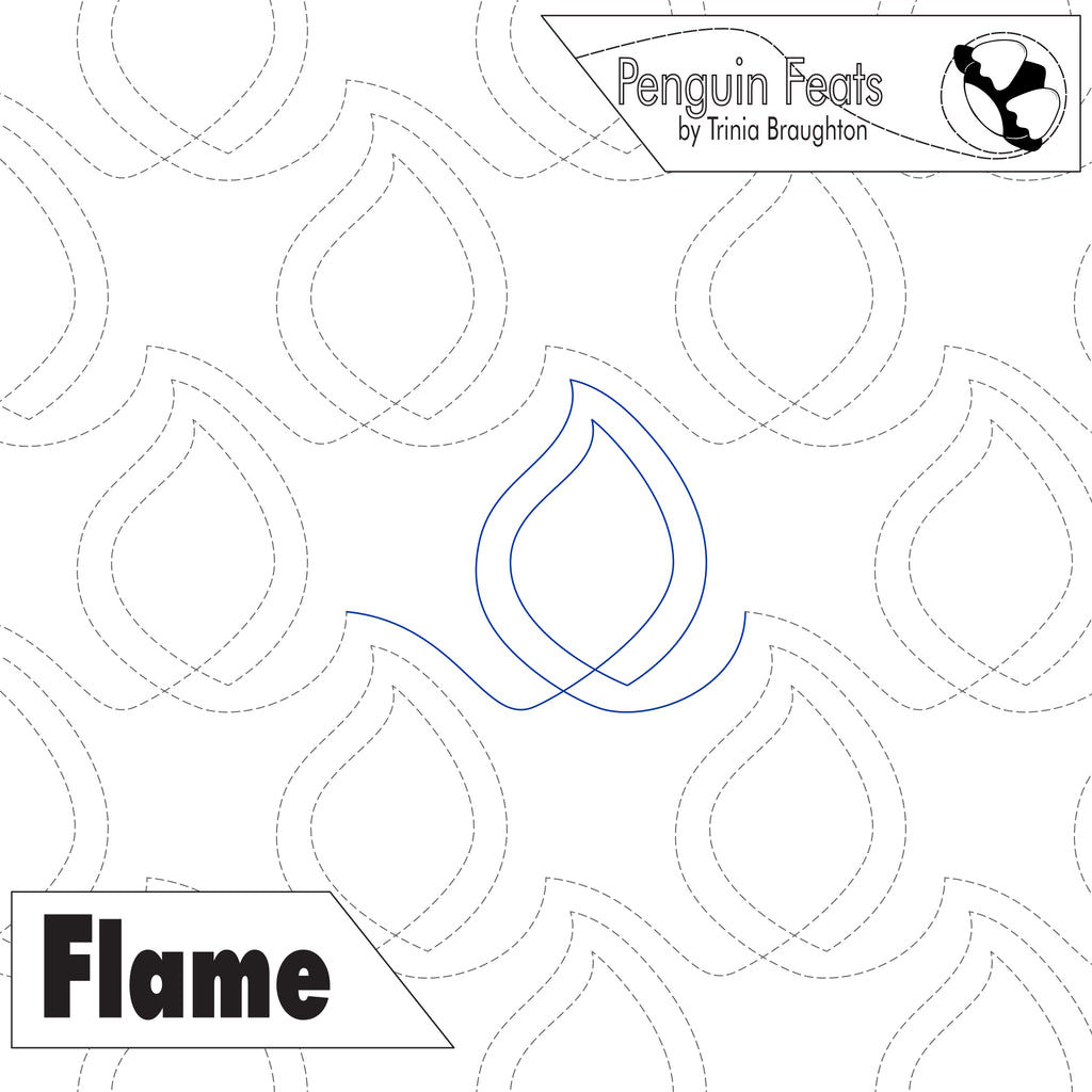Flame Digital Quilting Design