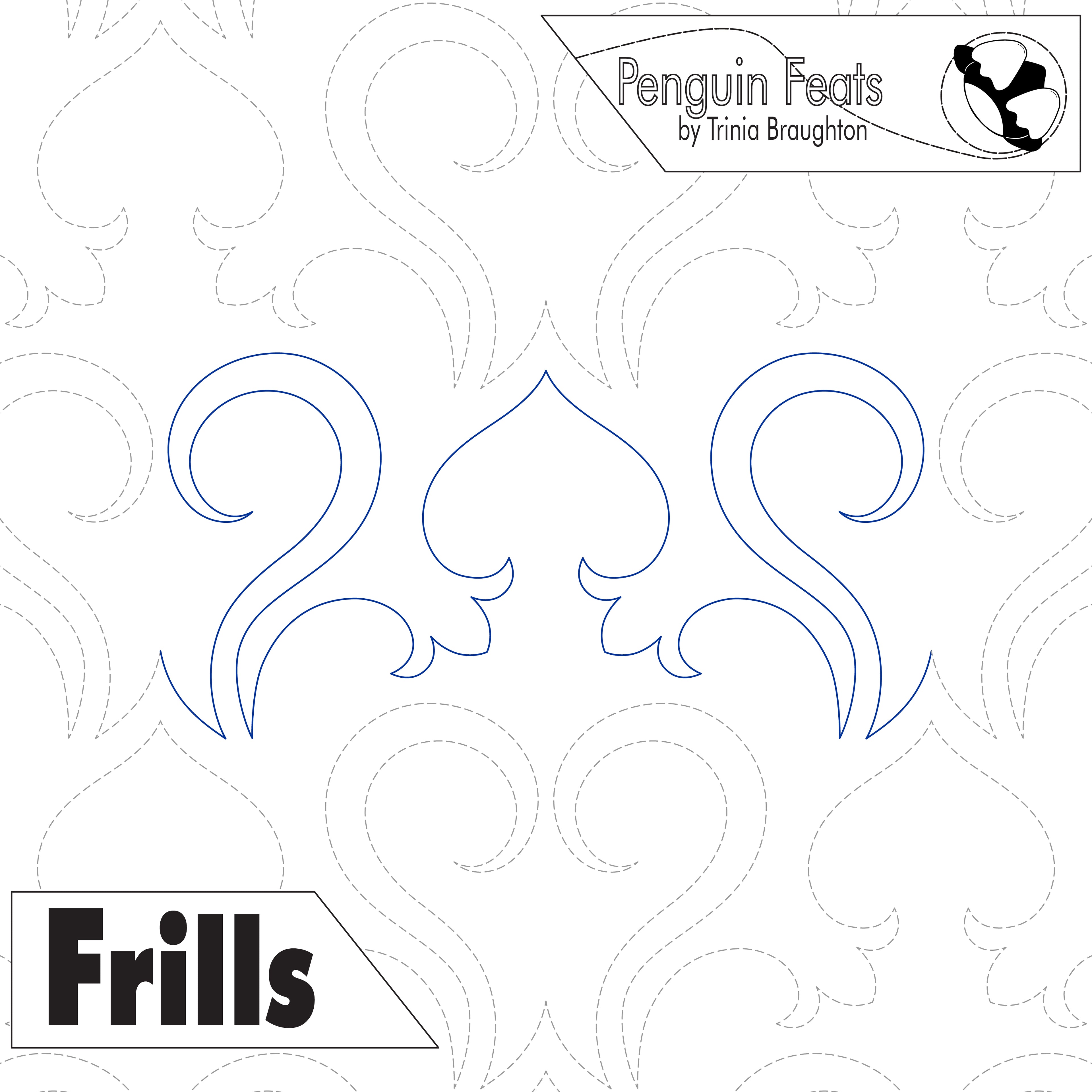 Frills Digital Quilting Design