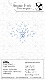 Design of a leaf-like shape with text and branding at the top and bottom