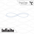 Quilting design with 'Infinite' text and 'Penguin Feats' branding.