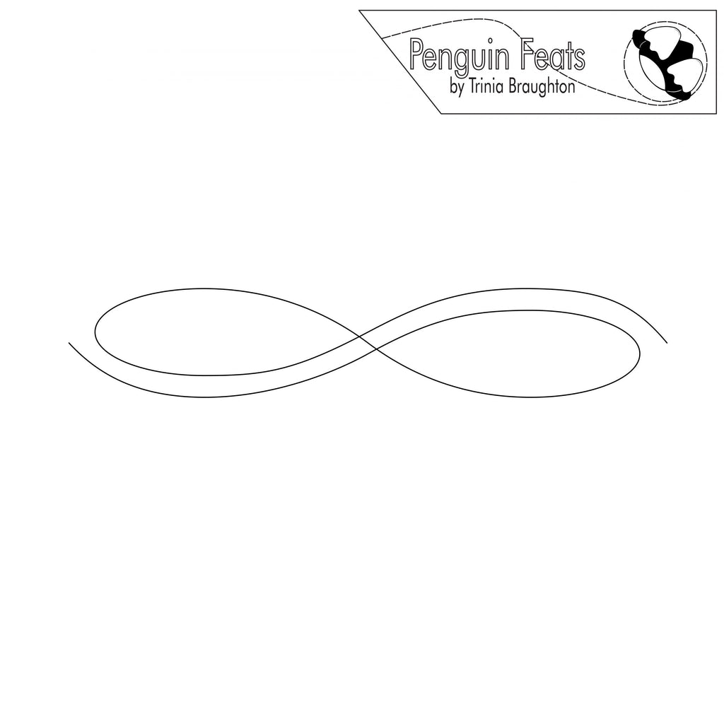 Infinity symbol with 'Penguin Feats' logo at the top