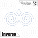 Pattern of concentric circles with 'Penguin Feats' and 'Inverso' text on a white background