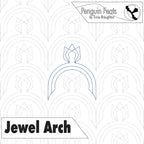Design of a geometric arch pattern with 'Penguin Feats' branding at the top.