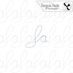 Scripted LaLa text with 'Penguin Feats' logo and name at the top right corner on a white background.