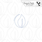 Outline of a leaf on a white background with 'Penguin Feats' branding.