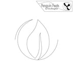 Outline of a leaf with 'Penguin Feats by Trinia Braughton' logo at the top.