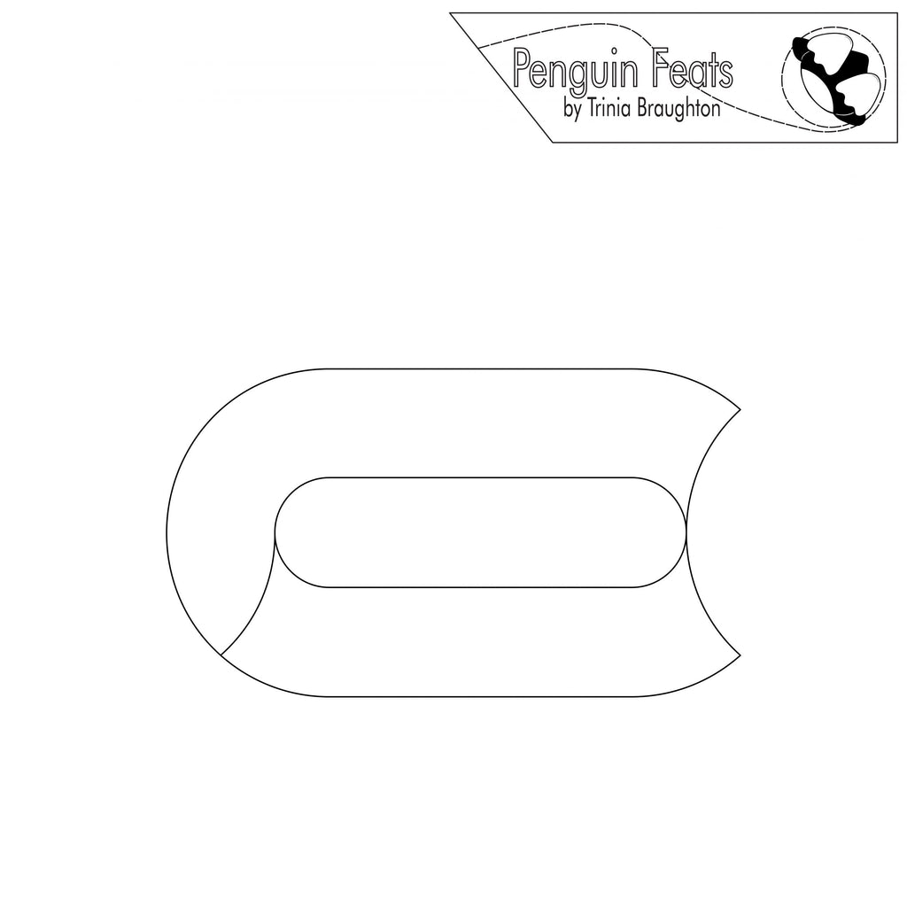 Outline of a chain link with 'Penguin Feats by Trinia Braughton' logo at the top.