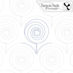Pattern of concentric circles with 'Penguin Feats' branding at the top.
