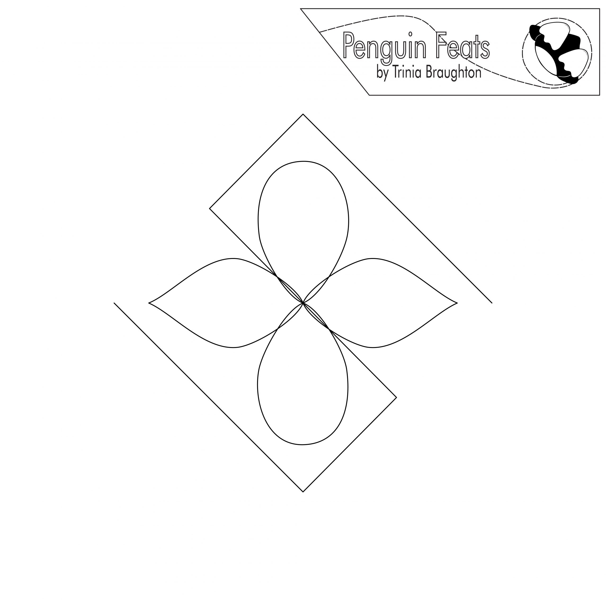 Outline of a bow tie with 'Penguin Feats' branding at the top.