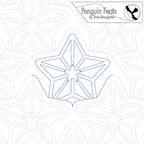 Star-shaped design with 'Penguin Feats' branding at the top