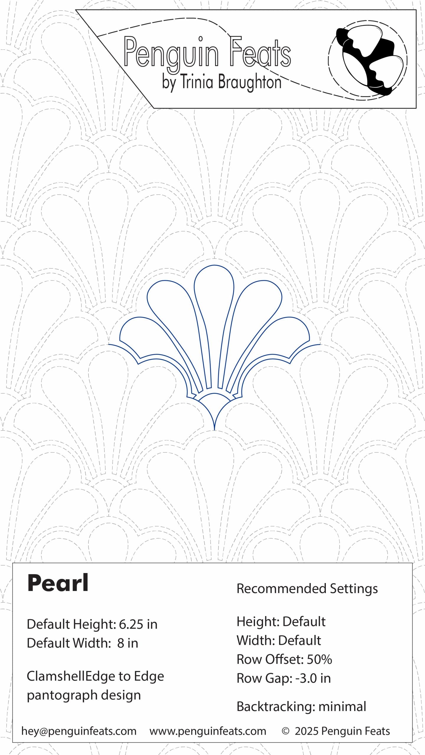 Pearl Digital Quilting Design