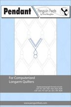 Pendant pattern for computerized longarm quilters with a blue and gray design on a white background.