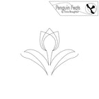 Outline of a tulip flower with 'Penguin Feats' logo at the top