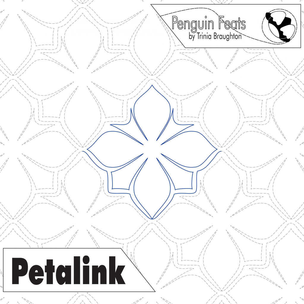 Design for 'Petalink' by Triniaa Braughton on a geometric patterned background
