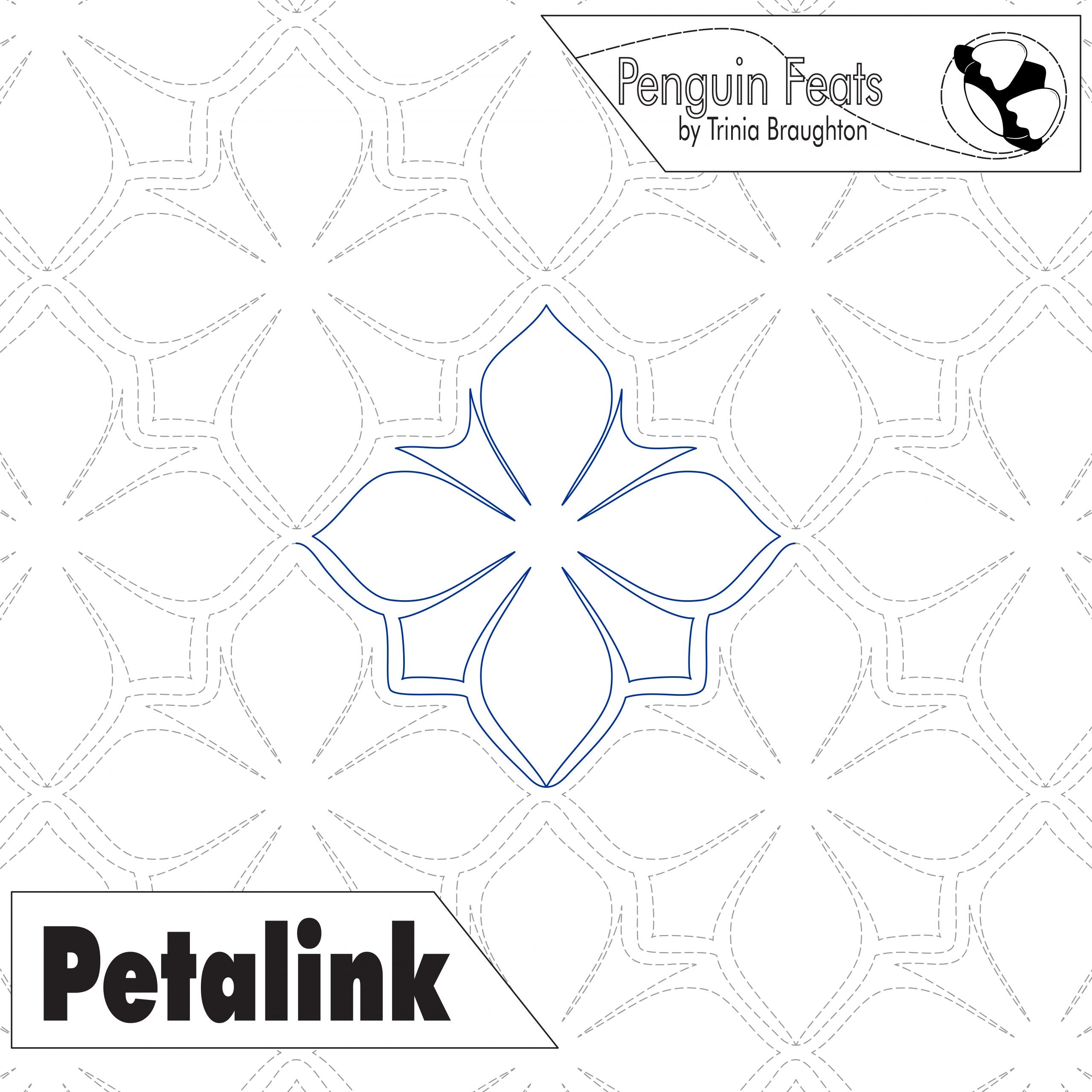 Design for 'Petalink' by Triniaa Braughton on a geometric patterned background
