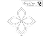 Black and white decorative design with 'Penguin Feats' branding at the top.
