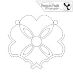 Decorative black and white pattern with 'Penguin Feats' logo at the top.