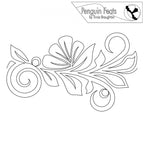 Decorative line art with 'Penguin Feats' branding at the top.