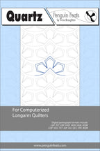 Quartz pattern sheet for computerized longarm quilters with a blue and gray design on a light blue background.