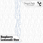 Continuous line design with wavy lines and dots, with brand 'Penguin Feats' by Trinia Braughton.