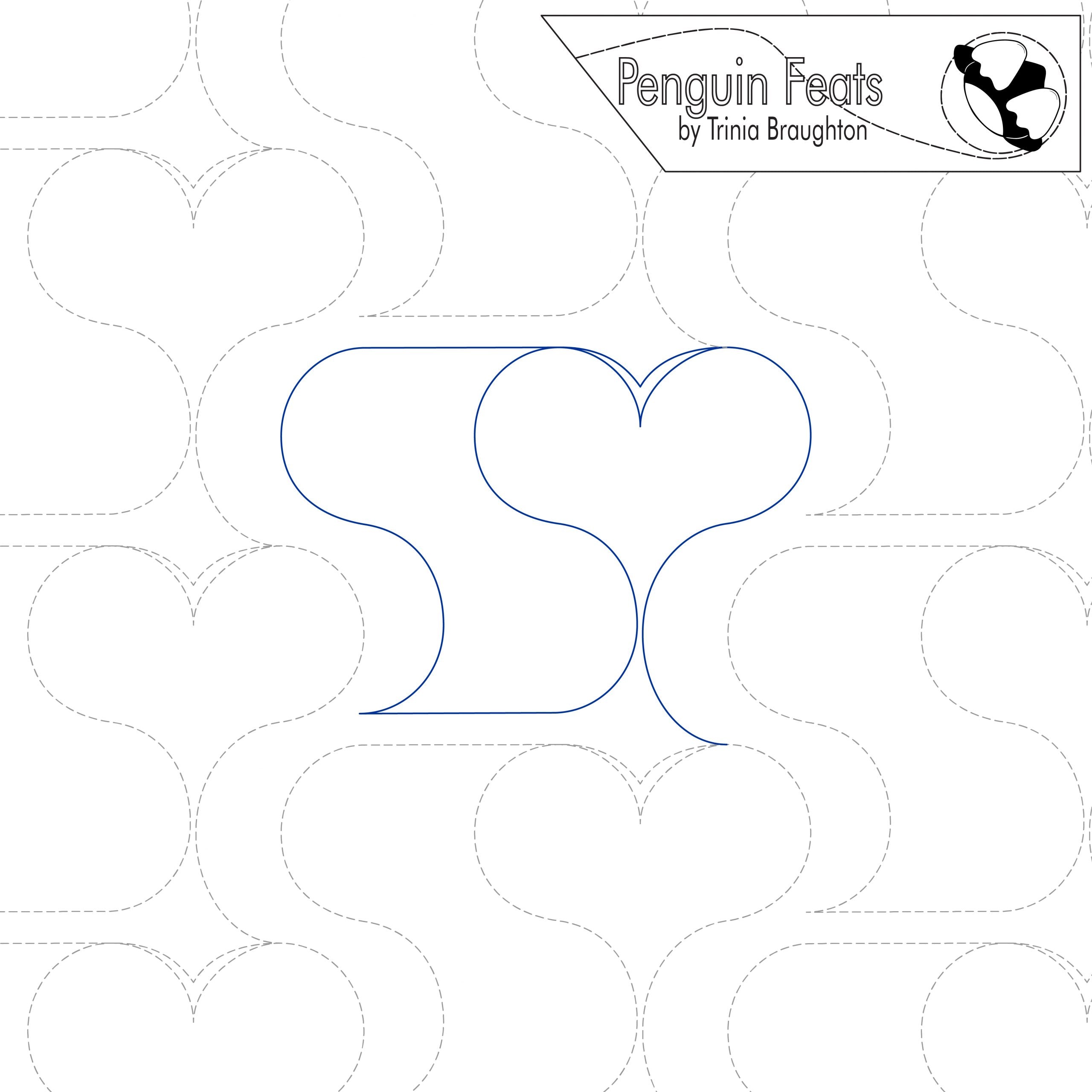 Outline of a penguin head with 'Penguin Feats' branding at the top.