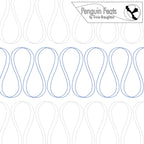 Pattern design with wavy lines and 'Penguin Feats' branding at the top.