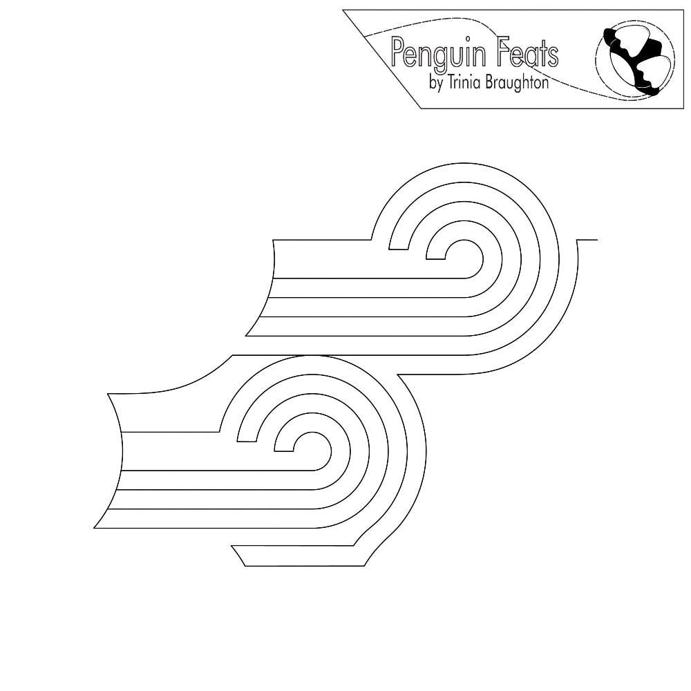 Two stylized rolled up shapes with 'Penguin Feats' logo at the top.