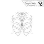 Black and white feather design with 'Penguin Feats' logo at the top.